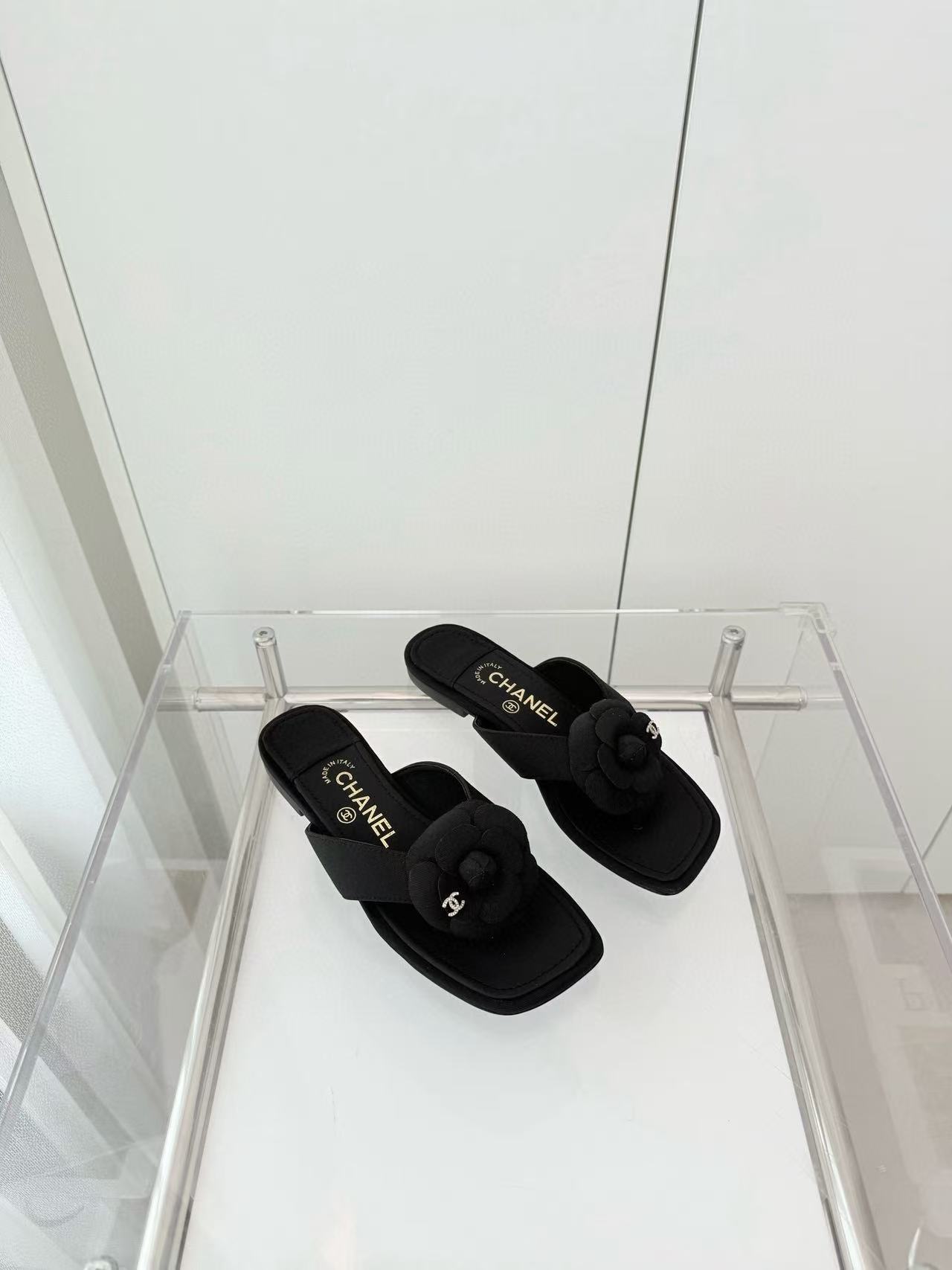 CHANE1 高品質カメリアスリッパ【50％割引+送料無料】