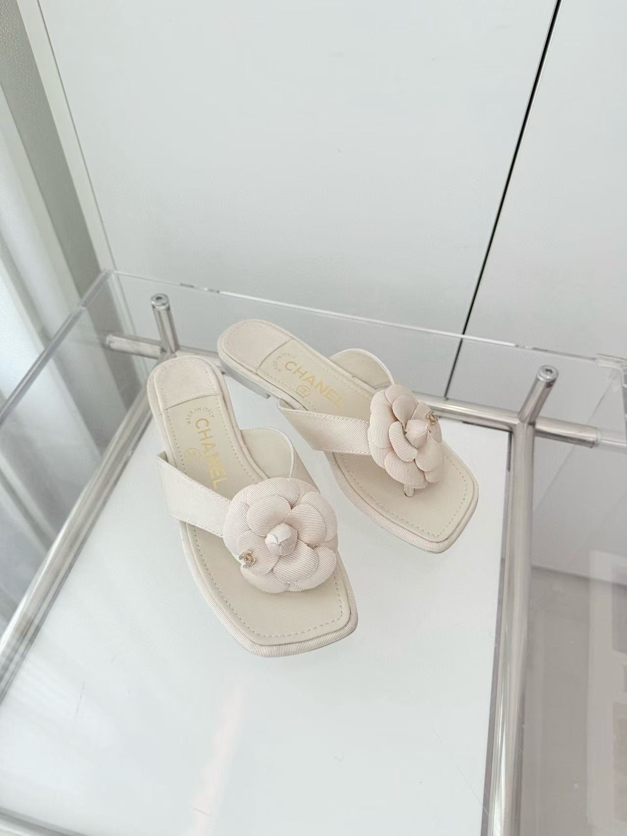 CHANE1 高品質カメリアスリッパ【50％割引+送料無料】