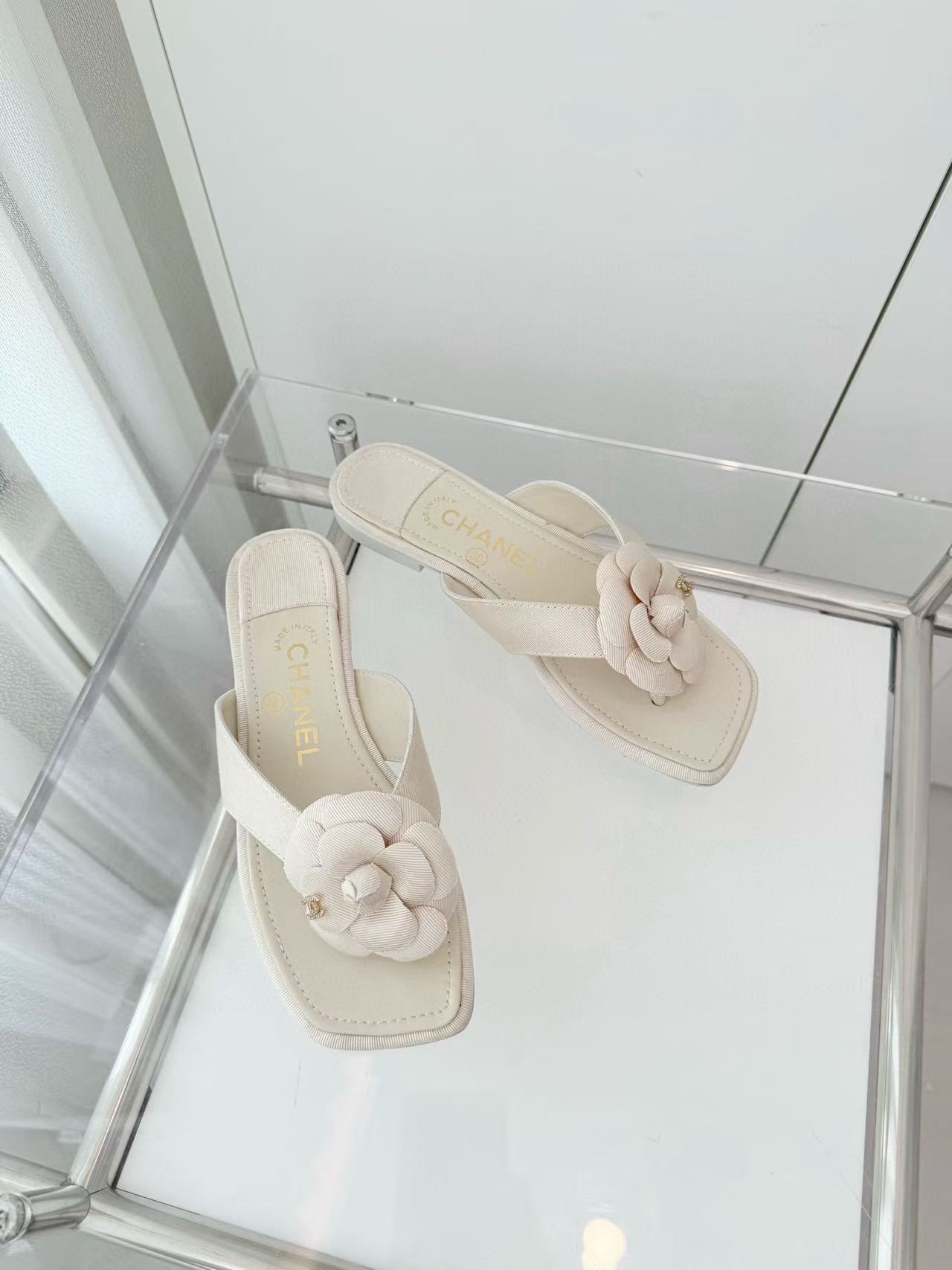 CHANE1 高品質カメリアスリッパ【50％割引+送料無料】