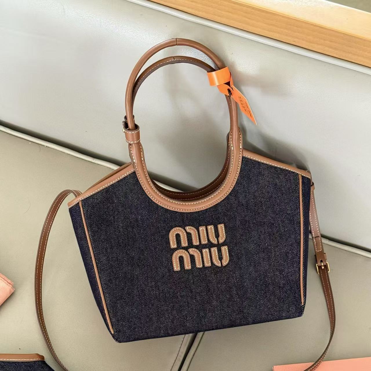 M1UM1U デニムキャンバストートバッグ【50％割引+送料無料】