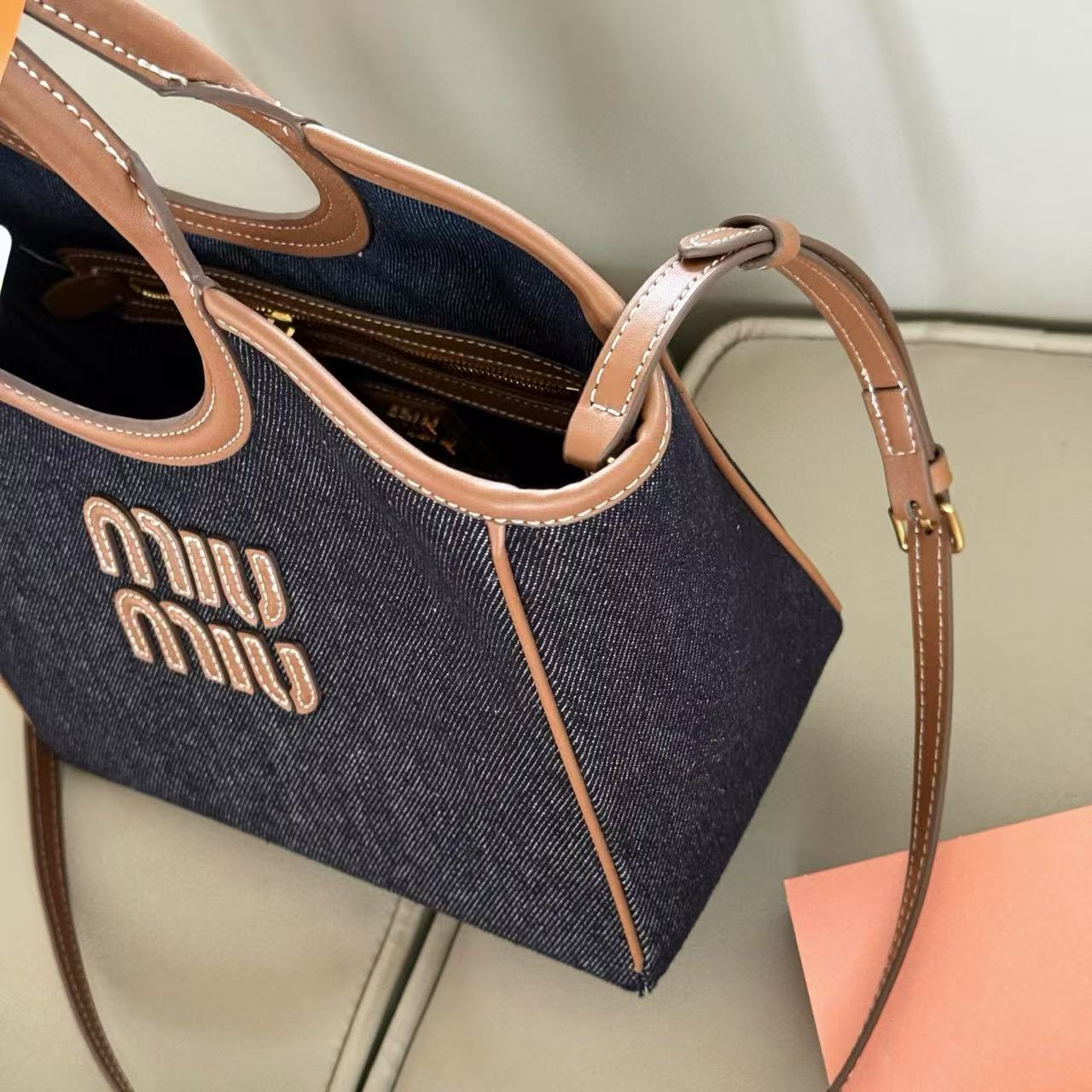 M1UM1U デニムキャンバストートバッグ【50％割引+送料無料】