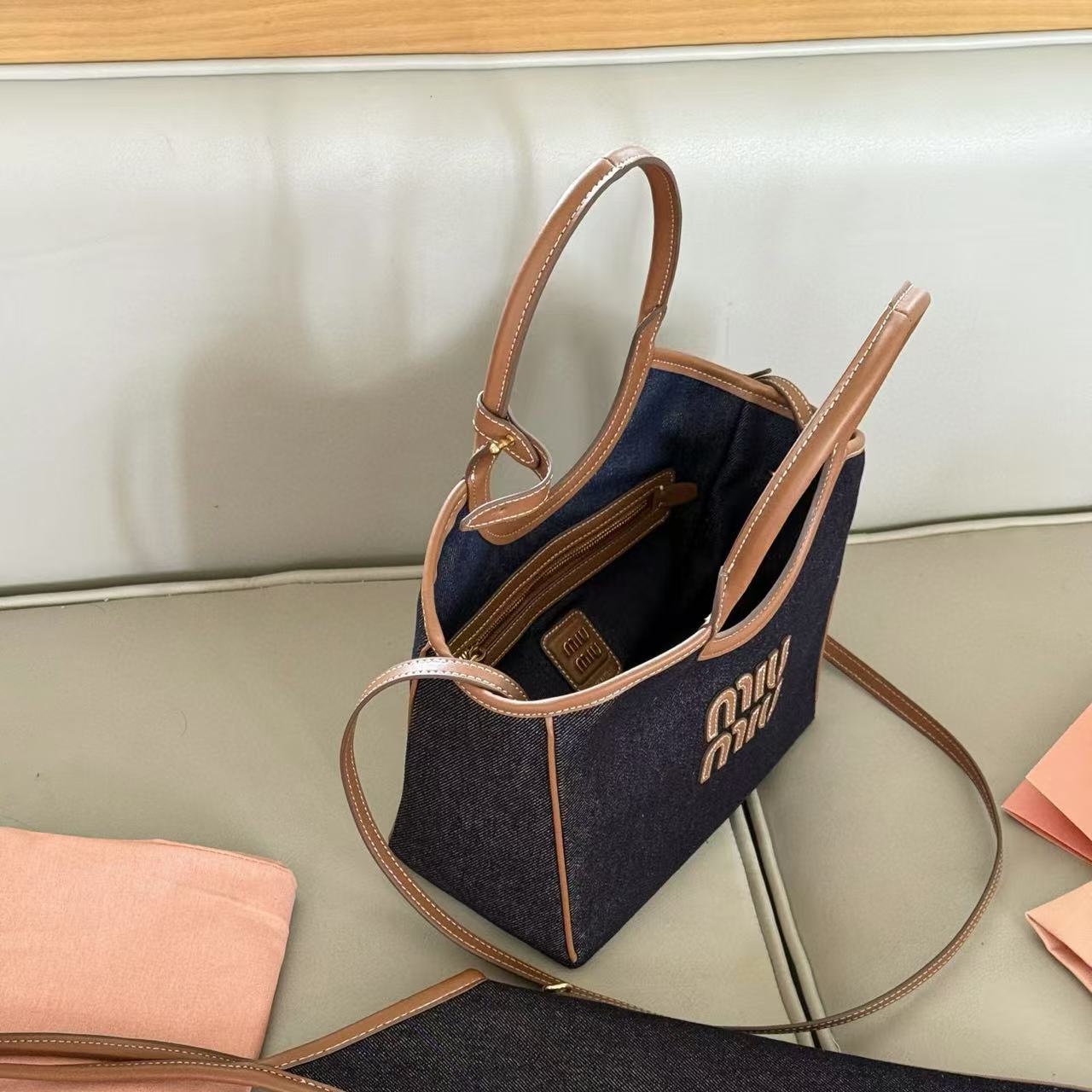 M1UM1U デニムキャンバストートバッグ【50％割引+送料無料】