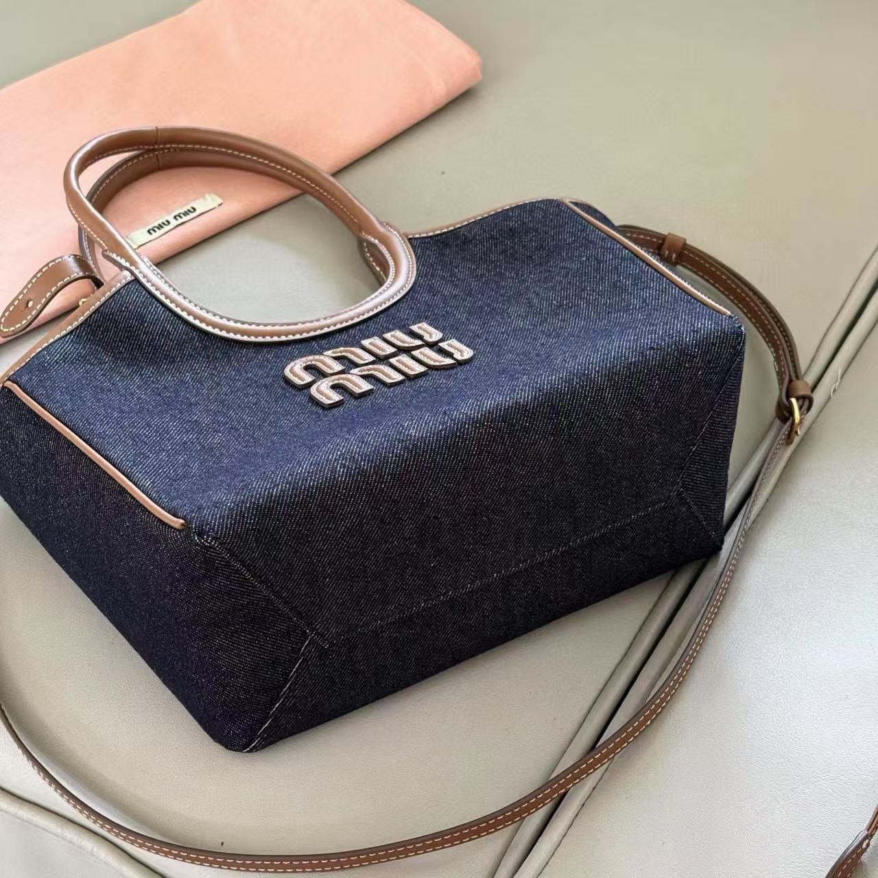 M1UM1U デニムキャンバストートバッグ【50％割引+送料無料】