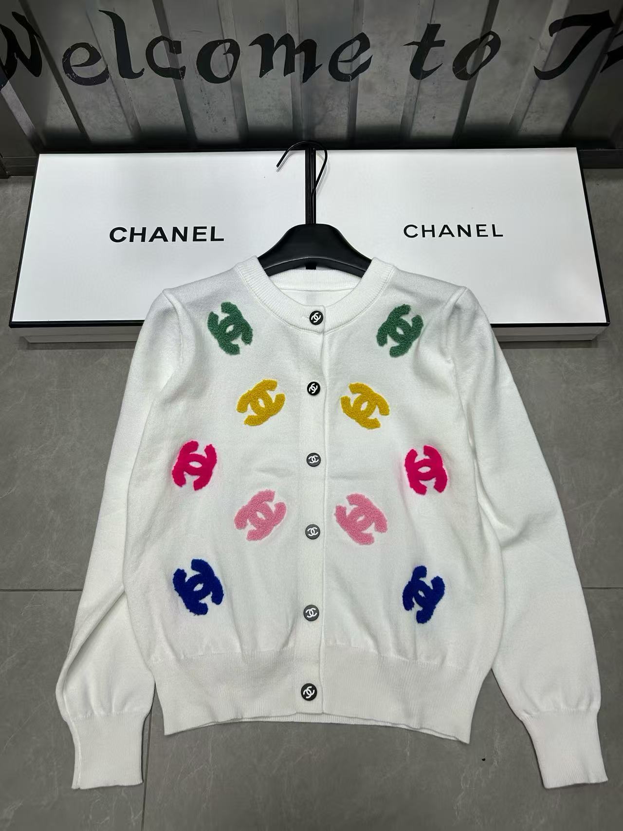 CHANE1 カラフルフロックウールカーディガン【50％割引+送料無料】