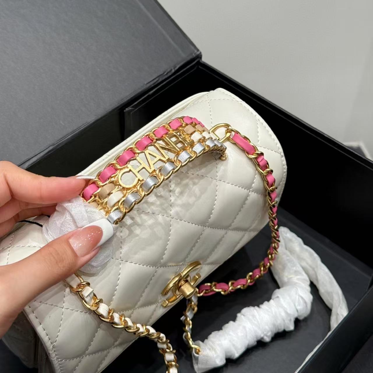 CHANE1 レインボーハンドバッグ【50％割引+送料無料】