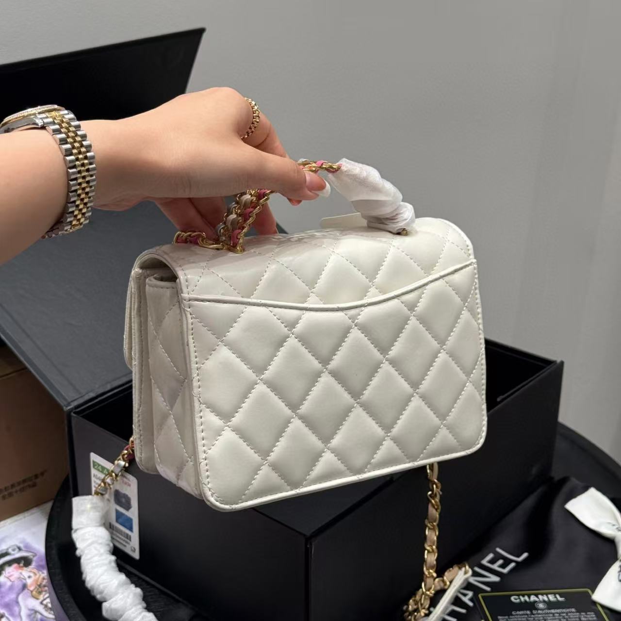 CHANE1 レインボーハンドバッグ【50％割引+送料無料】