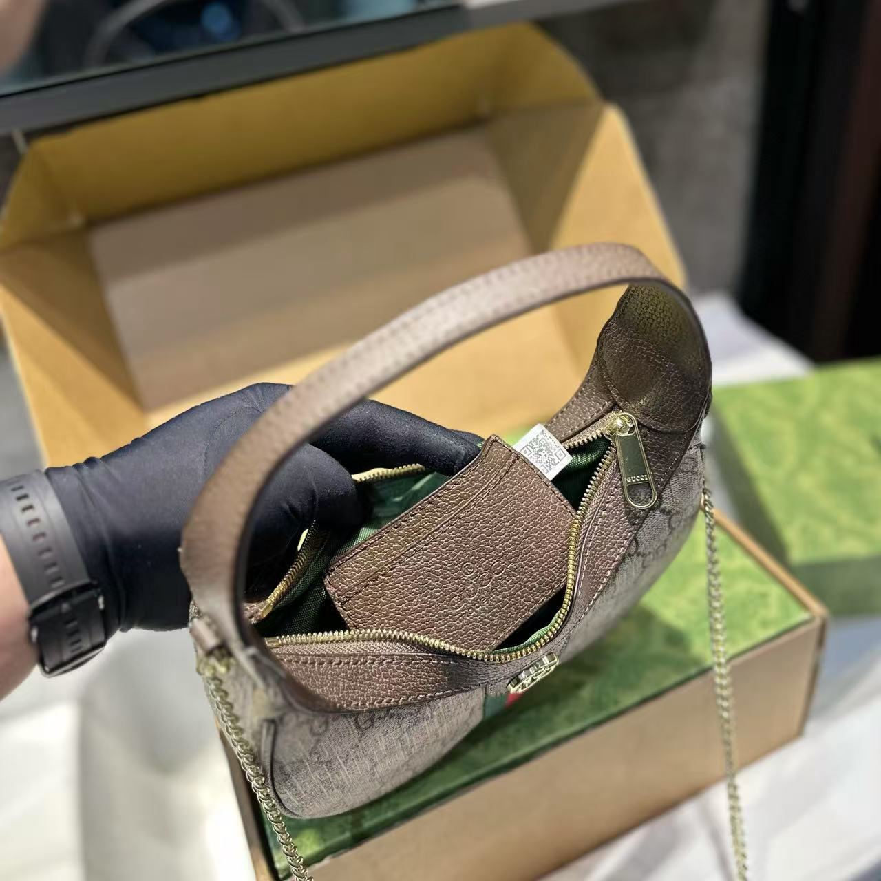 GUCC1 ハーフサークルハンドバッグ【50％割引+送料無料】