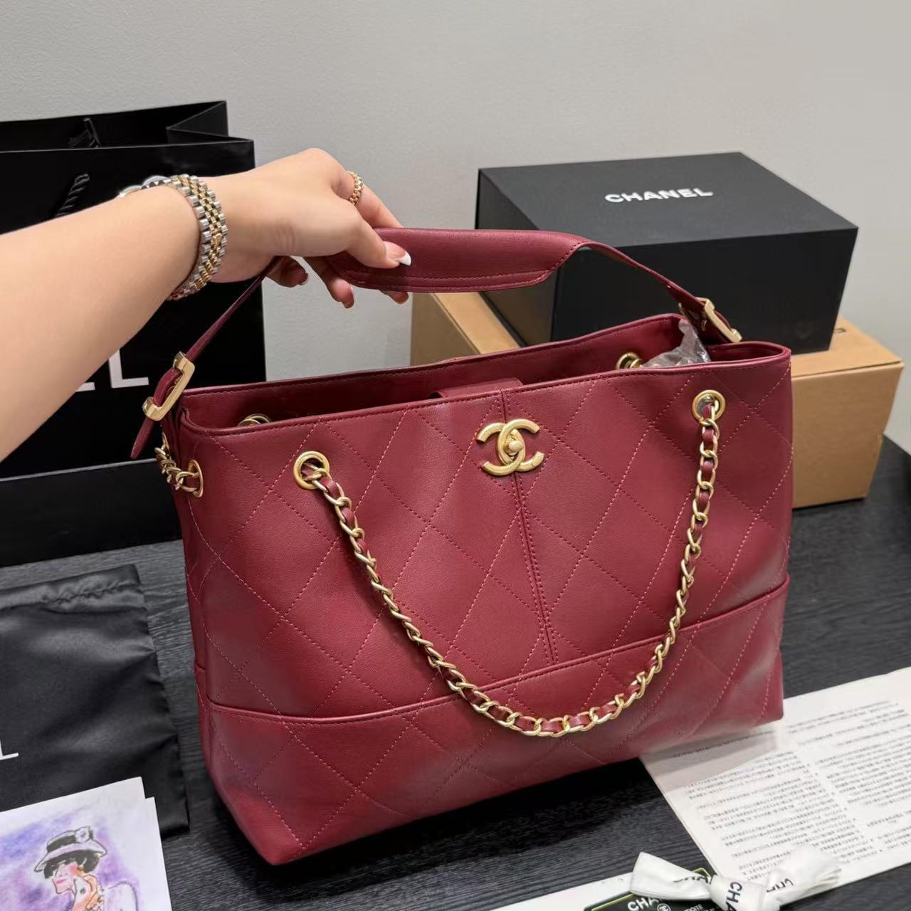 CHANE1 チェーンショッピングバッグ【50％割引+送料無料】