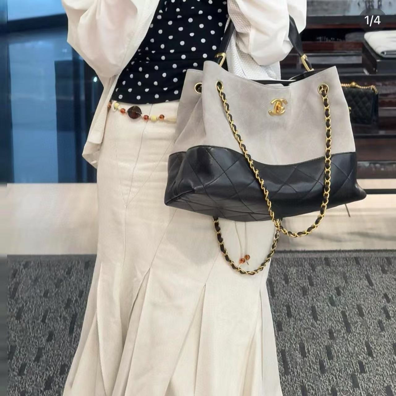 CHANE1 ディアスキンチェーンショッピングバッグ【50％割引+送料無料】