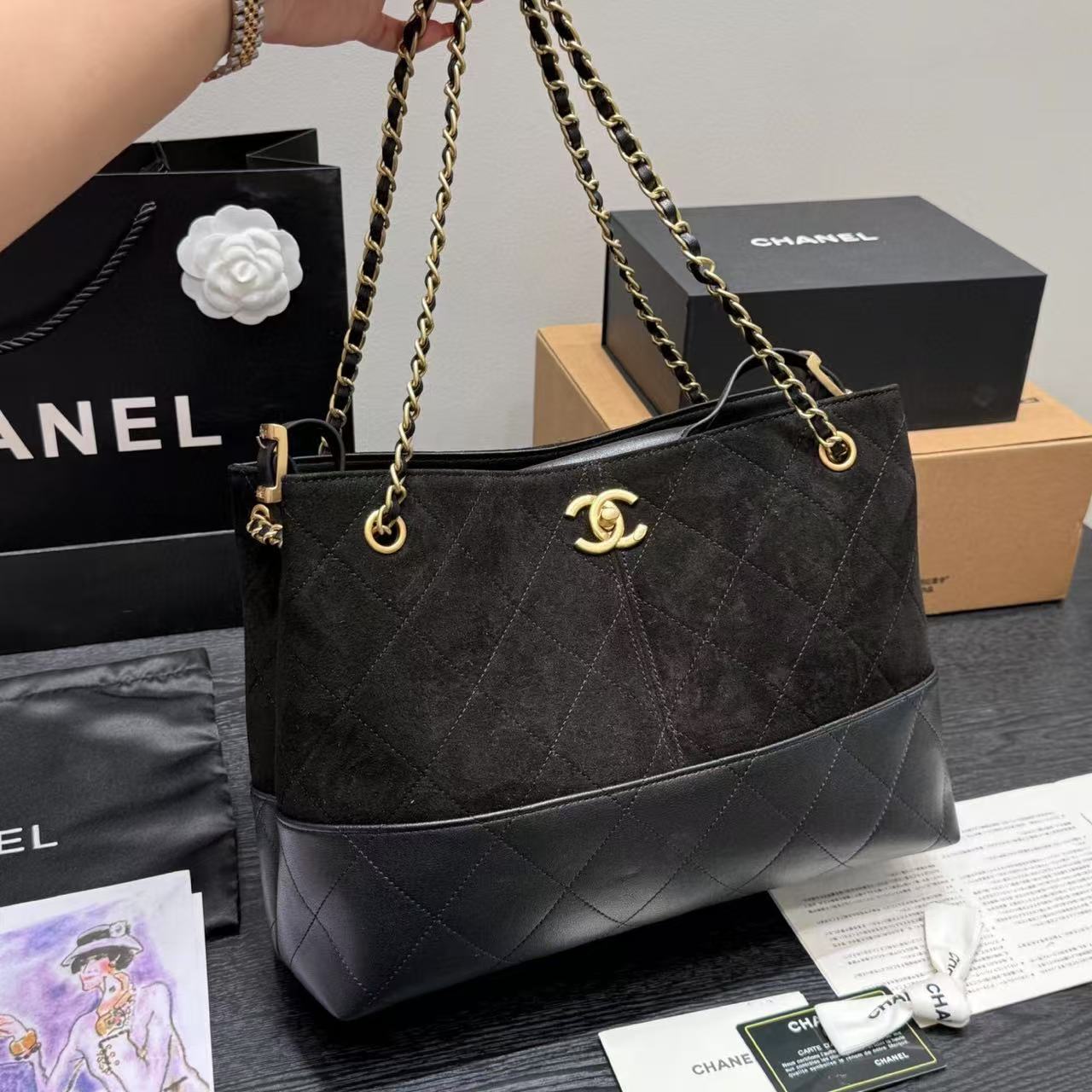 CHANE1 ディアスキンチェーンショッピングバッグ【50％割引+送料無料】