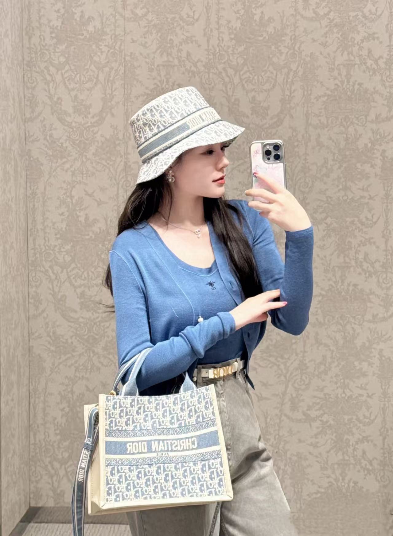 DI0R刺繍ショッピングバッグ【50％割引+送料無料】