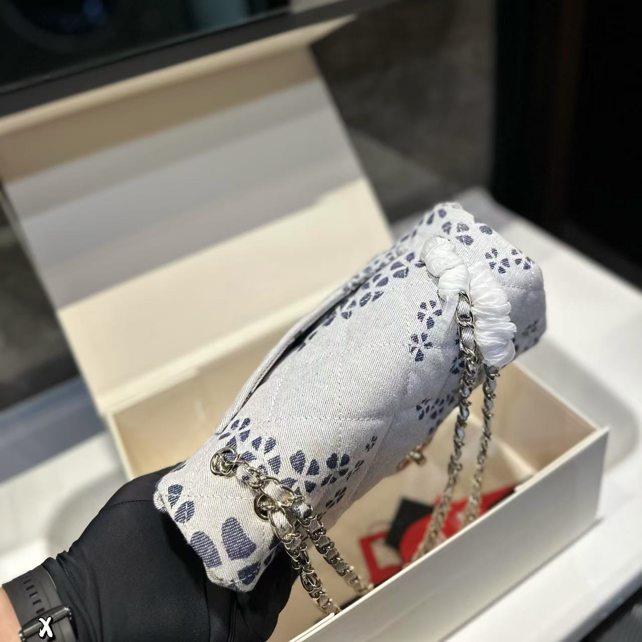 CHANE1 CFプリントチェーンバッグ【50％割引+送料無料】