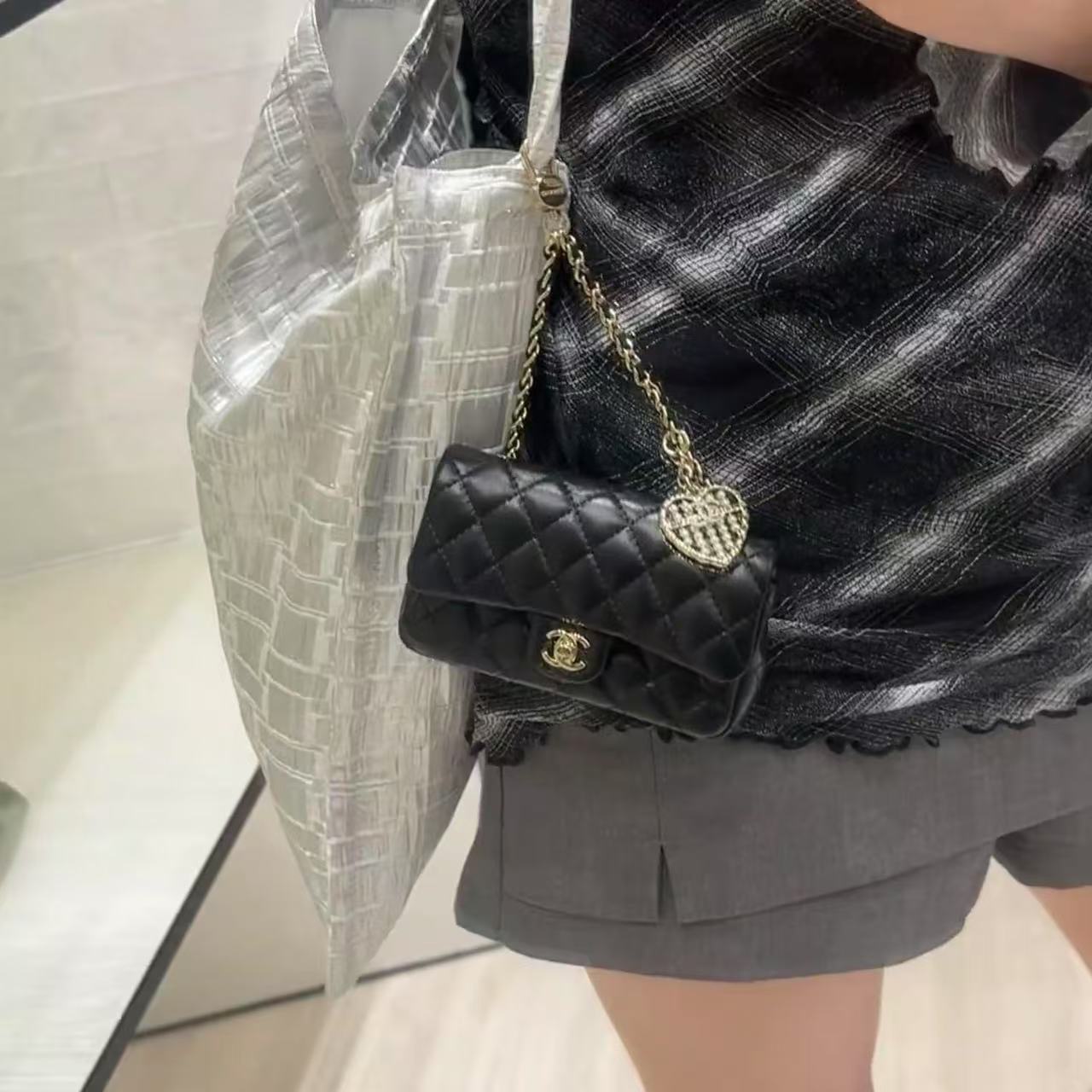 CHANE1 ハートパール コインケース【50％割引+送料無料】