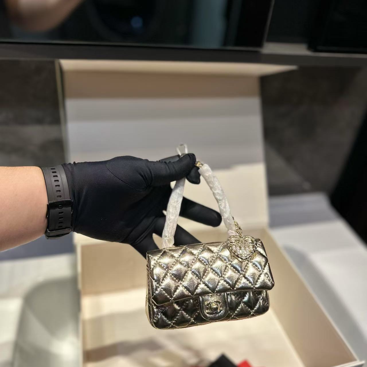 CHANE1 ハートパール コインケース【50％割引+送料無料】