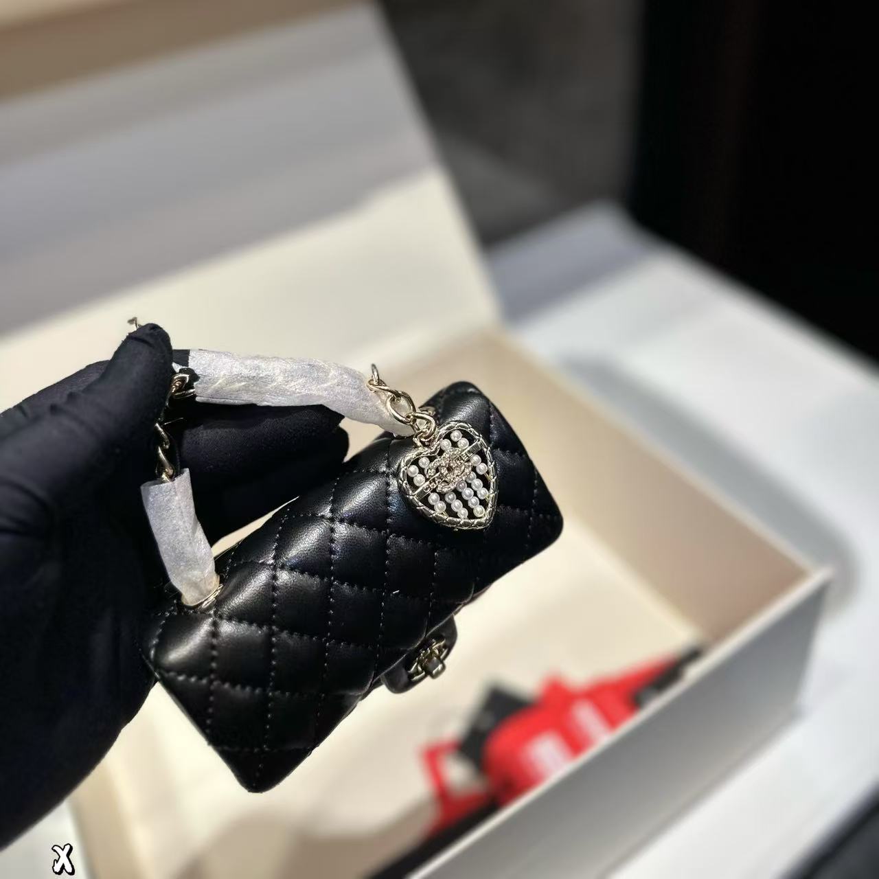 CHANE1 ハートパール コインケース【50％割引+送料無料】