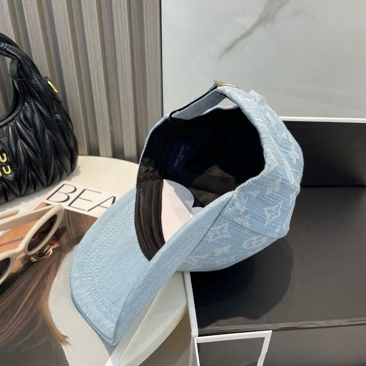 LVデニムプリントベースボールキャップ【50％割引+送料無料】