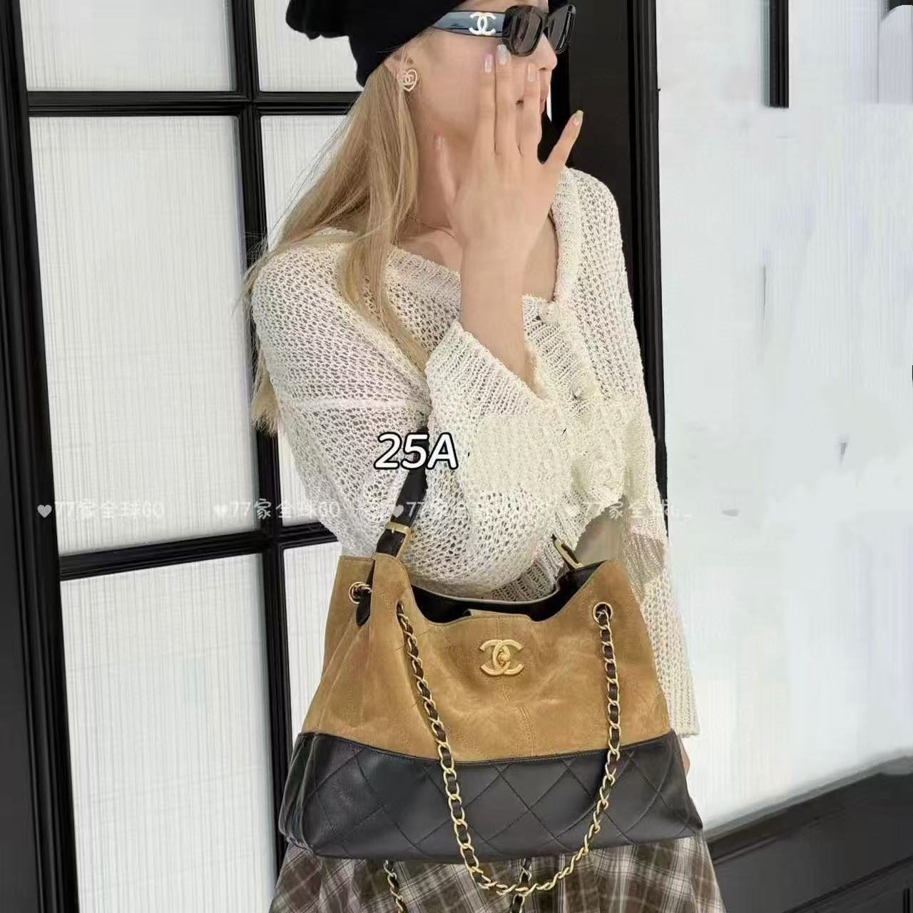 CHANE1 チェーン鹿ベルベットショッピングバッグ【50％割引+送料無料】