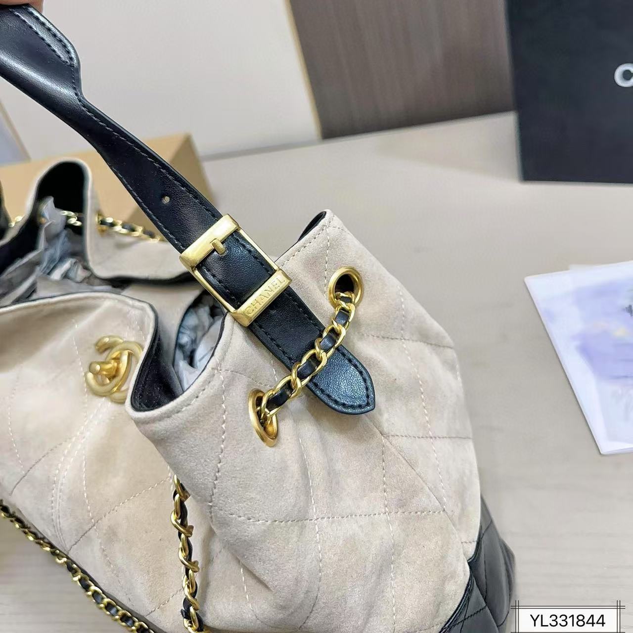 CHANE1 チェーン鹿ベルベットショッピングバッグ【50％割引+送料無料】