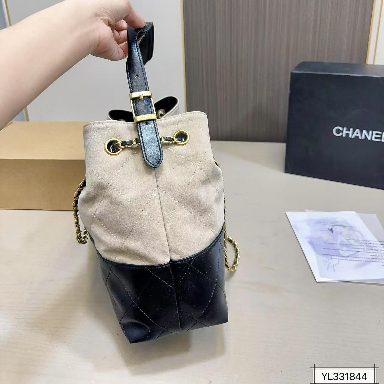 CHANE1 チェーン鹿ベルベットショッピングバッグ【50％割引+送料無料】