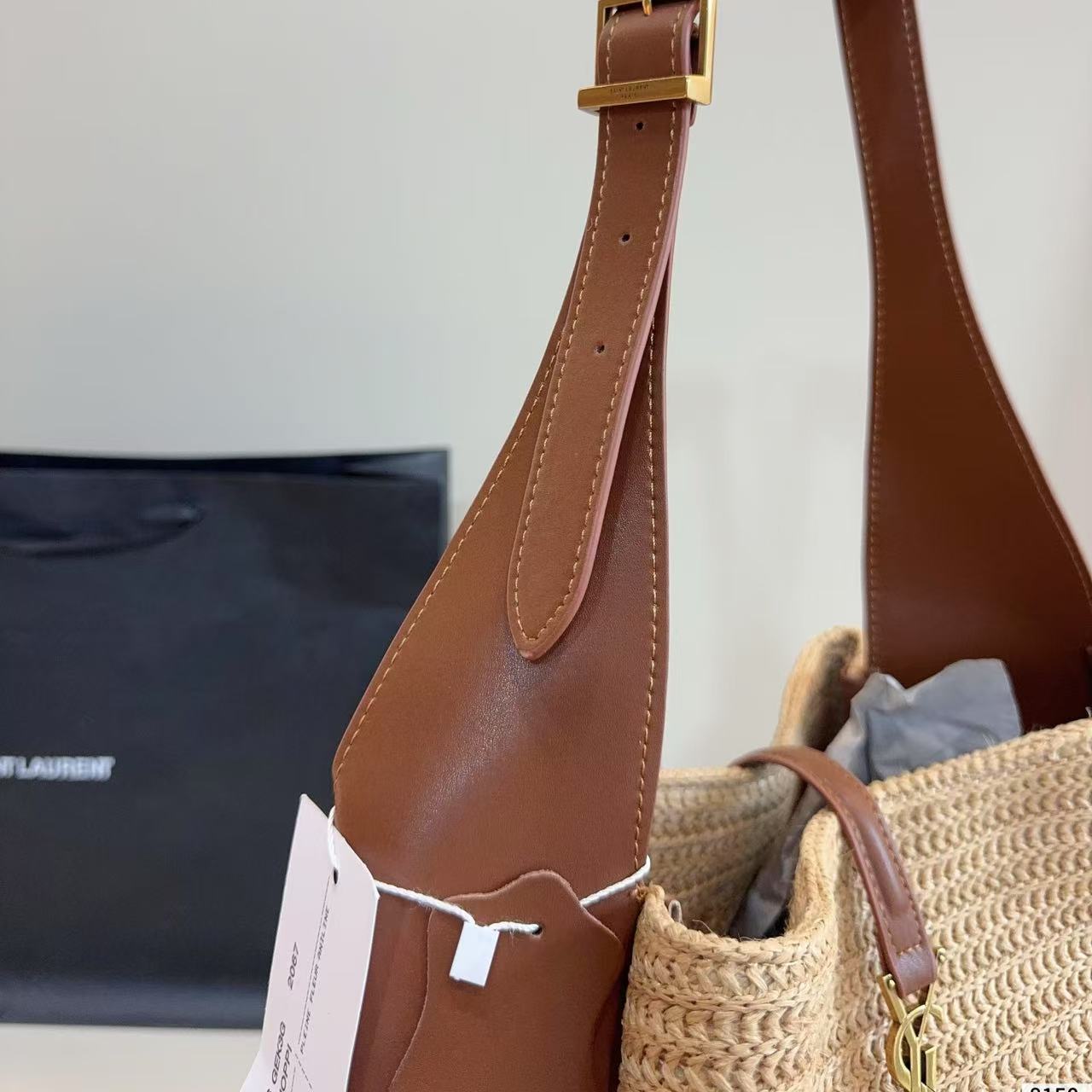 YSL織りアンダーアームバケットバッグ【50％割引+送料無料】