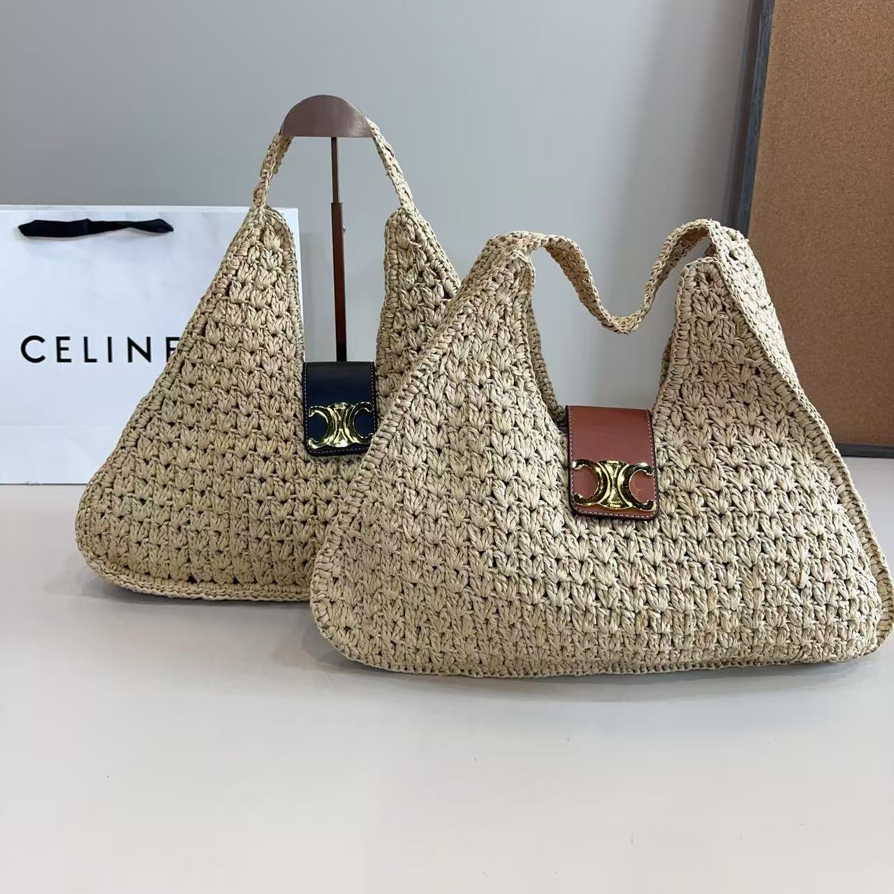 CEL1NE織りトートバッグ【50％割引+送料無料】