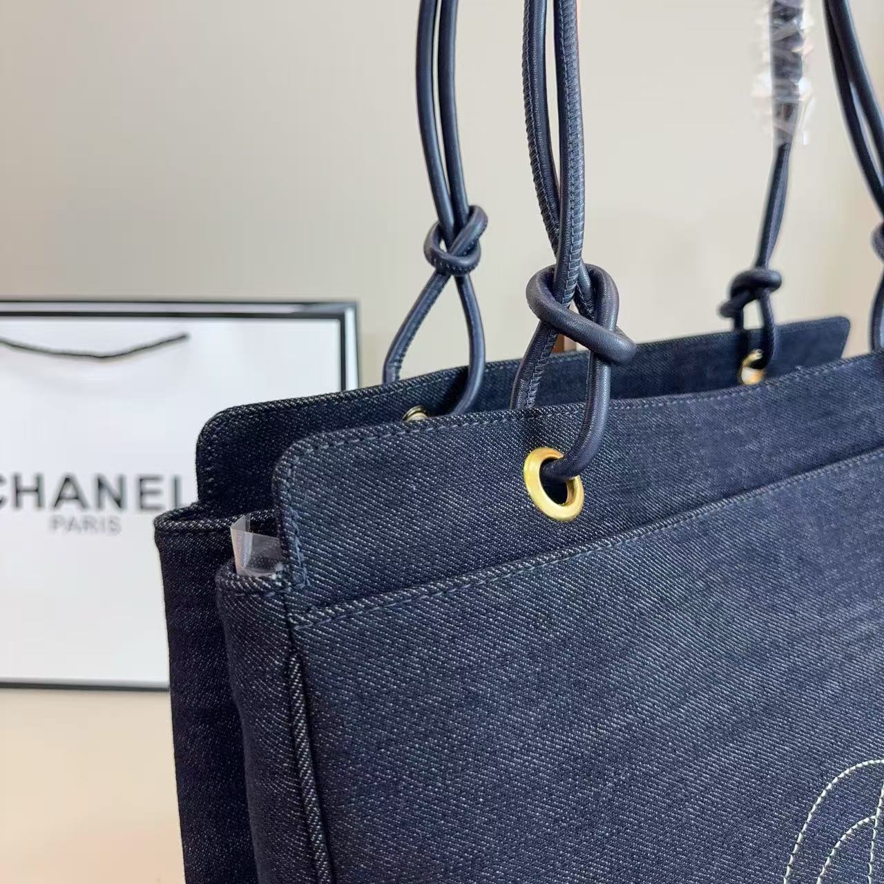 CHANE1 ダブルC デニムショルダーバッグ【50％割引+送料無料】