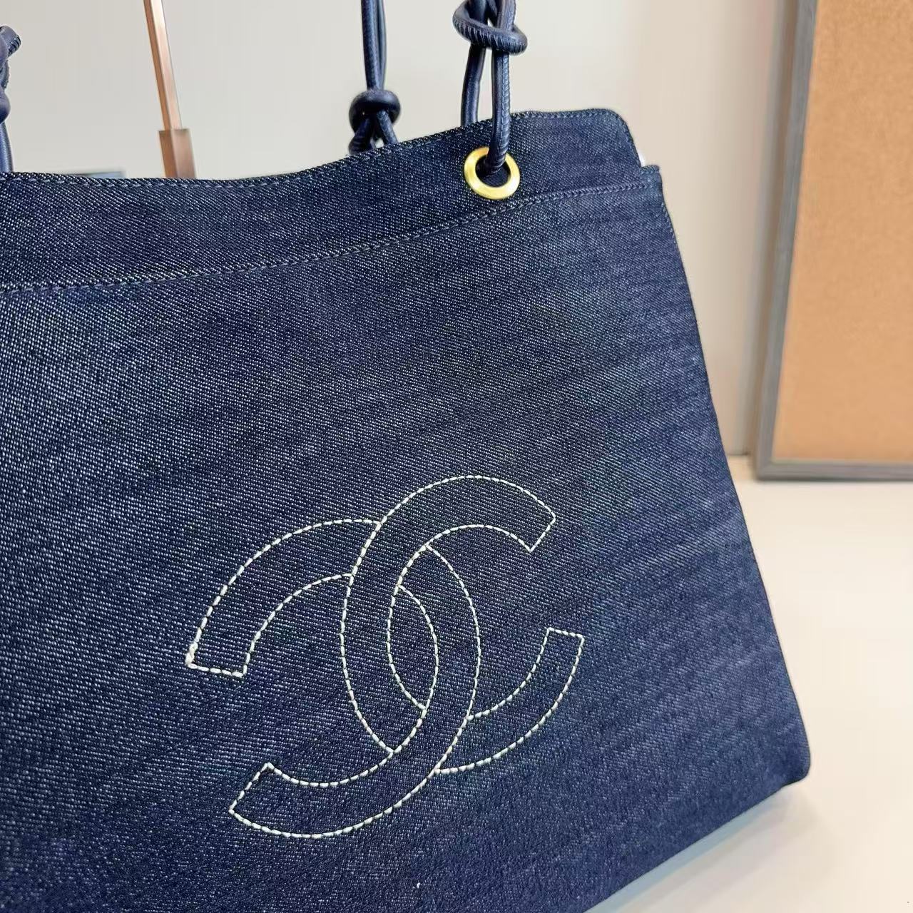 CHANE1 ダブルC デニムショルダーバッグ【50％割引+送料無料】