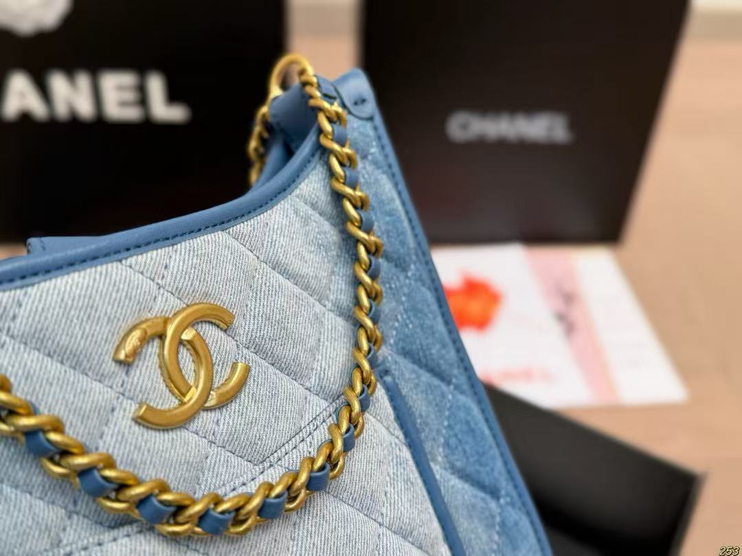 CHANE1 チェーンデニムクロスボディバッグ【50％割引+送料無料】