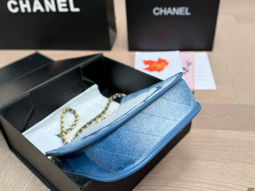 CHANE1 チェーンデニムクロスボディバッグ【50％割引+送料無料】