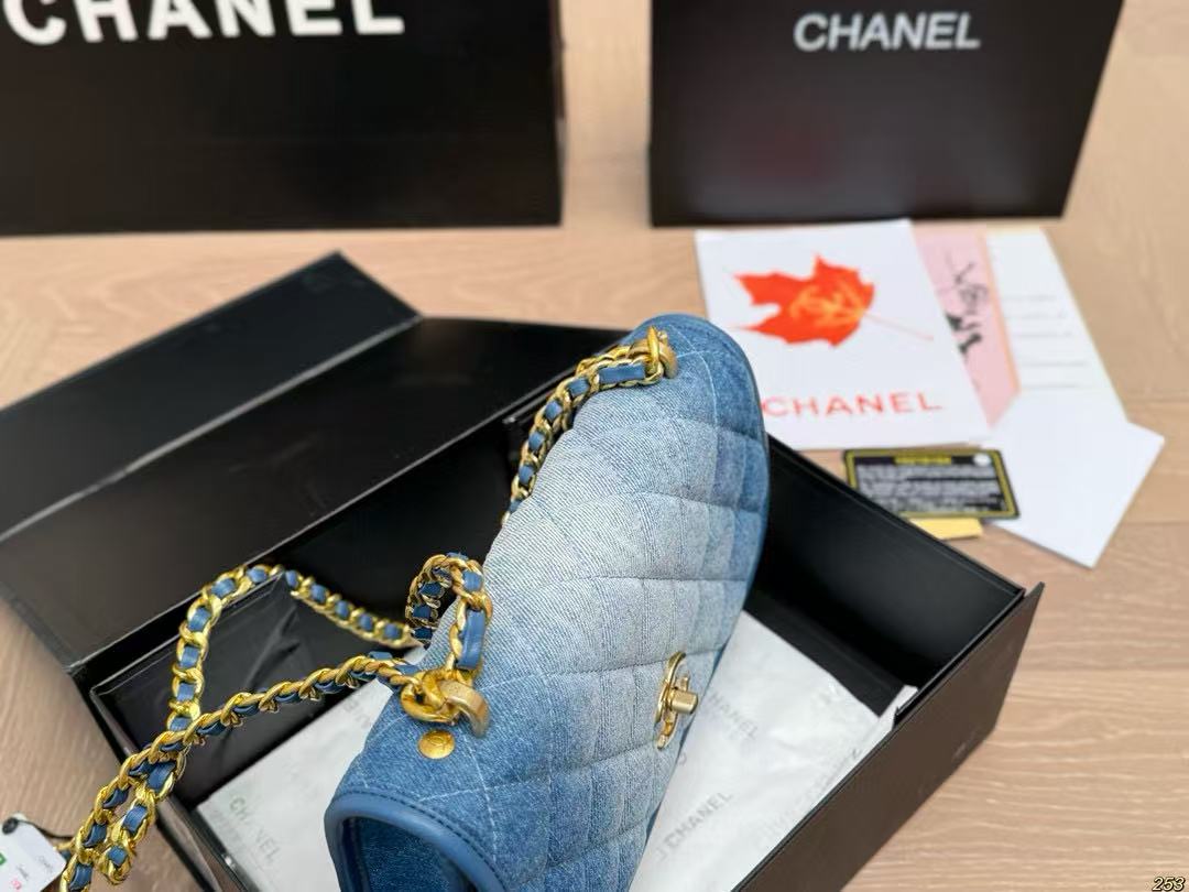 CHANE1 グラデーションデニムサドルバッグ【50％割引+送料無料】