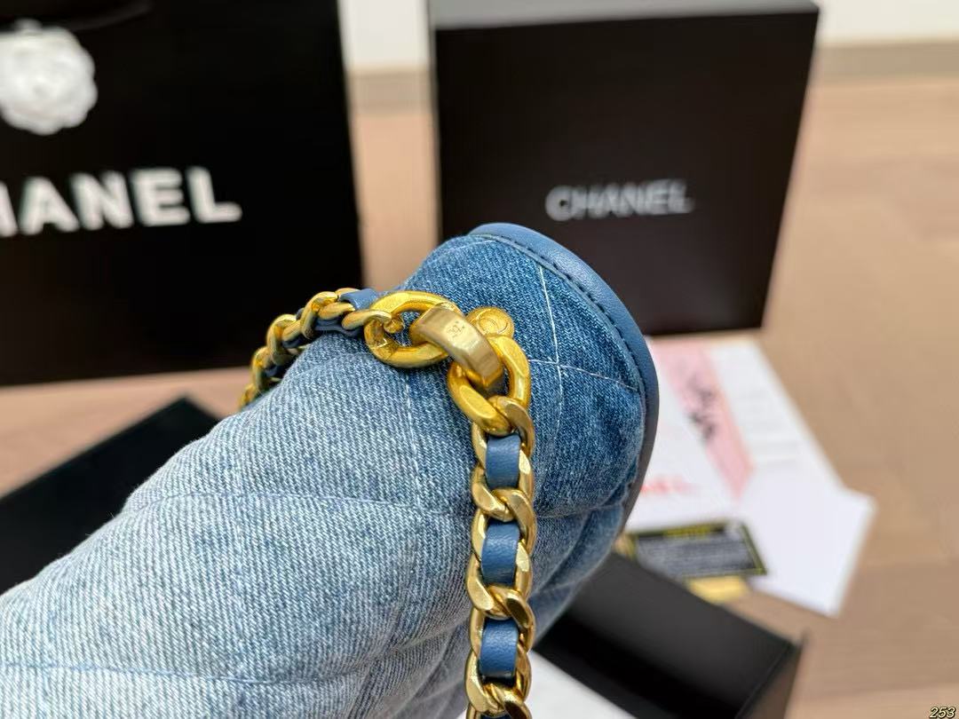 CHANE1 グラデーションデニムサドルバッグ【50％割引+送料無料】