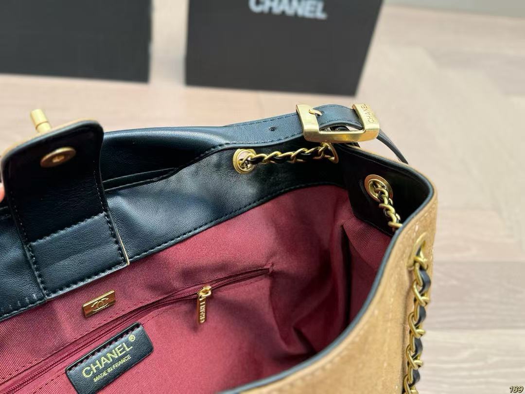 CHANE1 チェーン付きディアスキンショッピングバッグ【50％割引+送料無料】