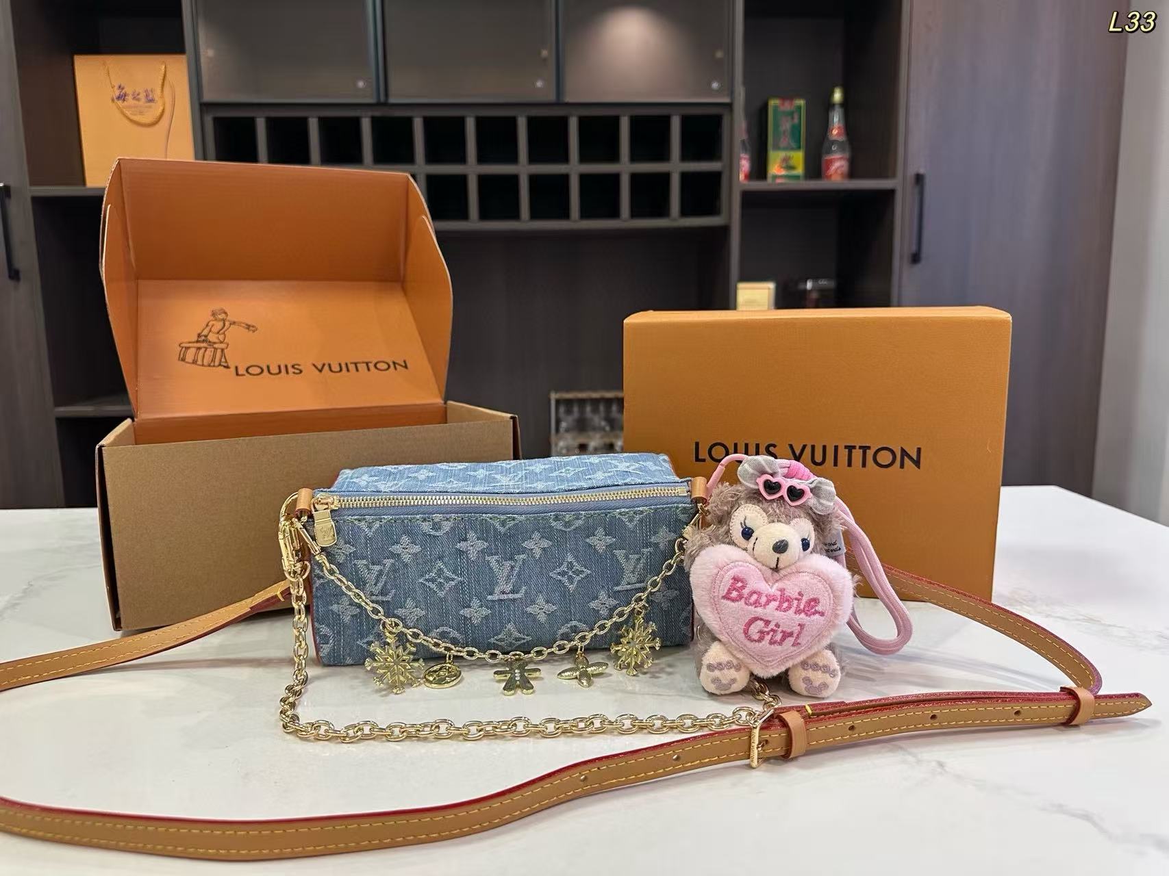 LVデニムチェーンバッグ【50％割引+送料無料】