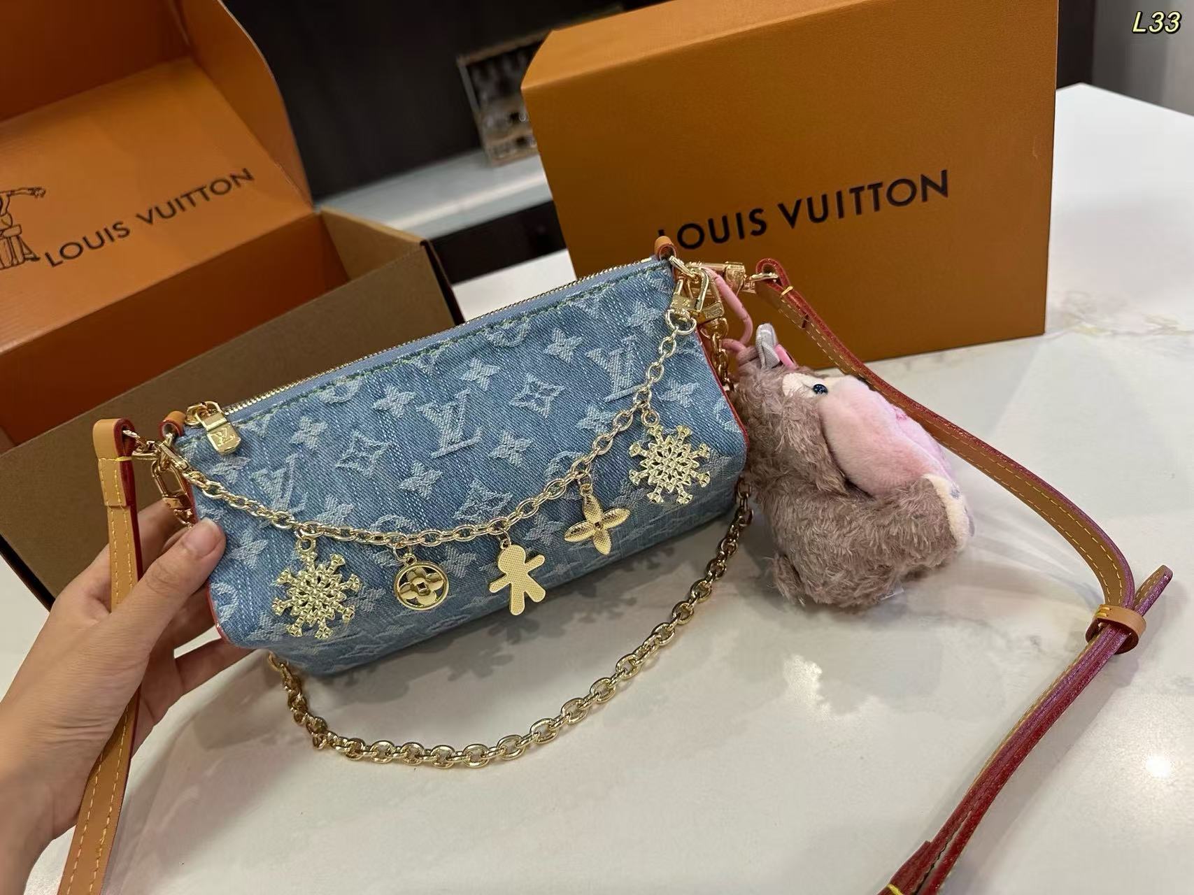 LVデニムチェーンバッグ【50％割引+送料無料】