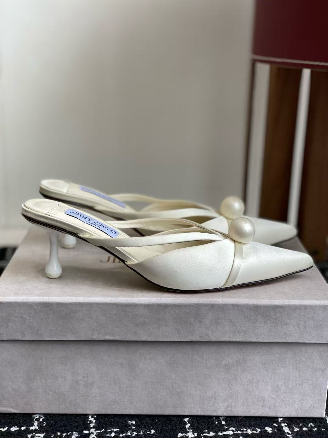 jimmycho0 高品質のパールポイントハイヒール【50％割引+送料無料】
