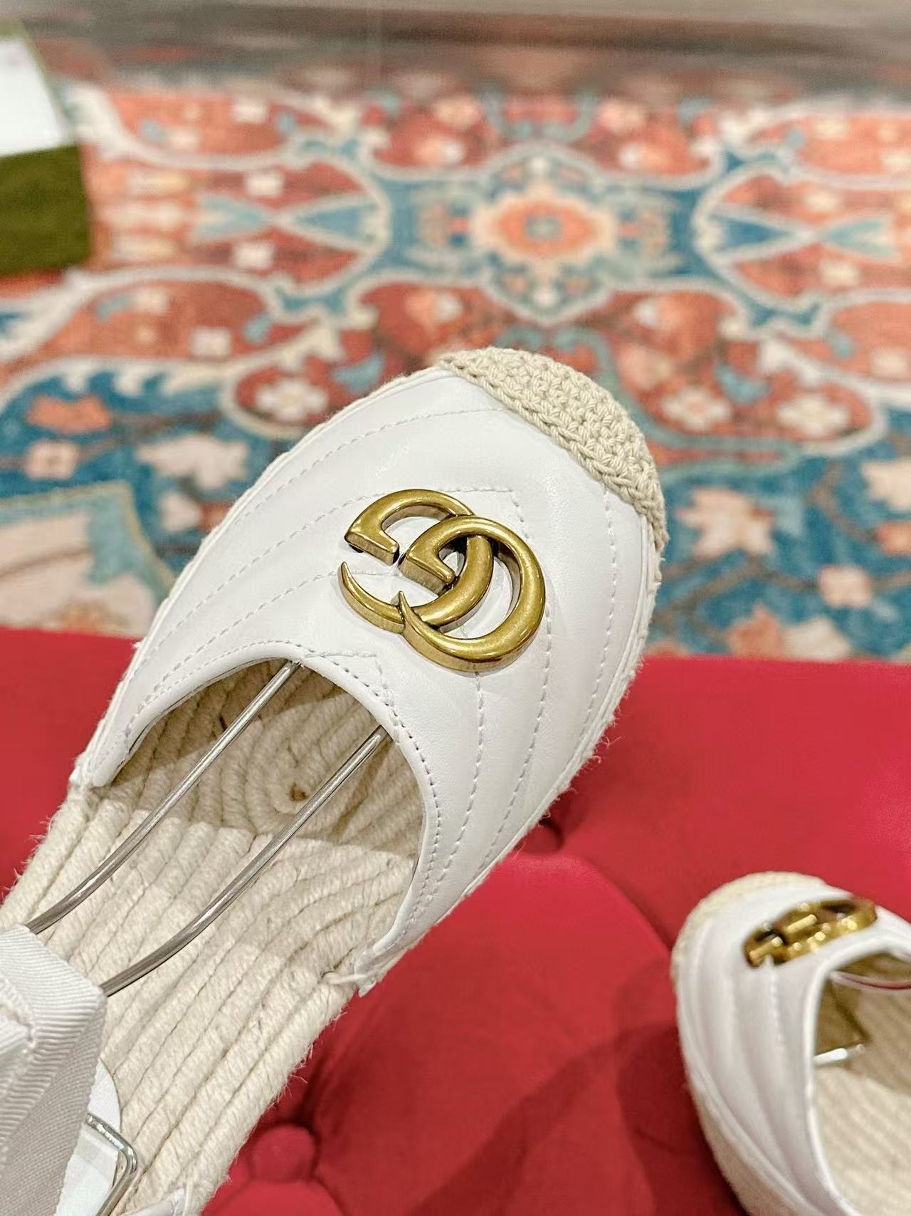 GUCC1 高級麦わら厚底漁師靴【50％割引+送料無料】