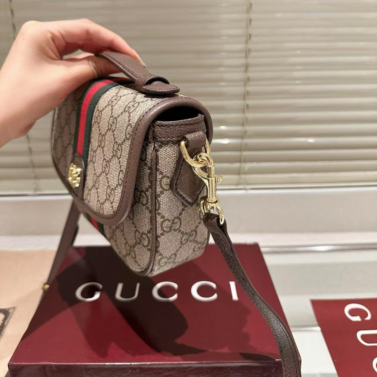 GUCC1 ジャカードハンドバッグ【50％割引+送料無料】