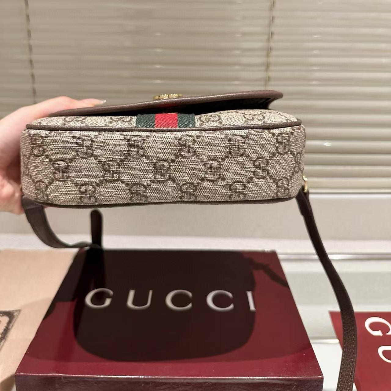 GUCC1 ジャカードハンドバッグ【50％割引+送料無料】