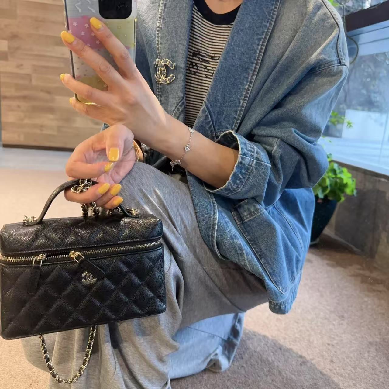 CHANE1 チェーンハンドバッグ【50％割引+送料無料】