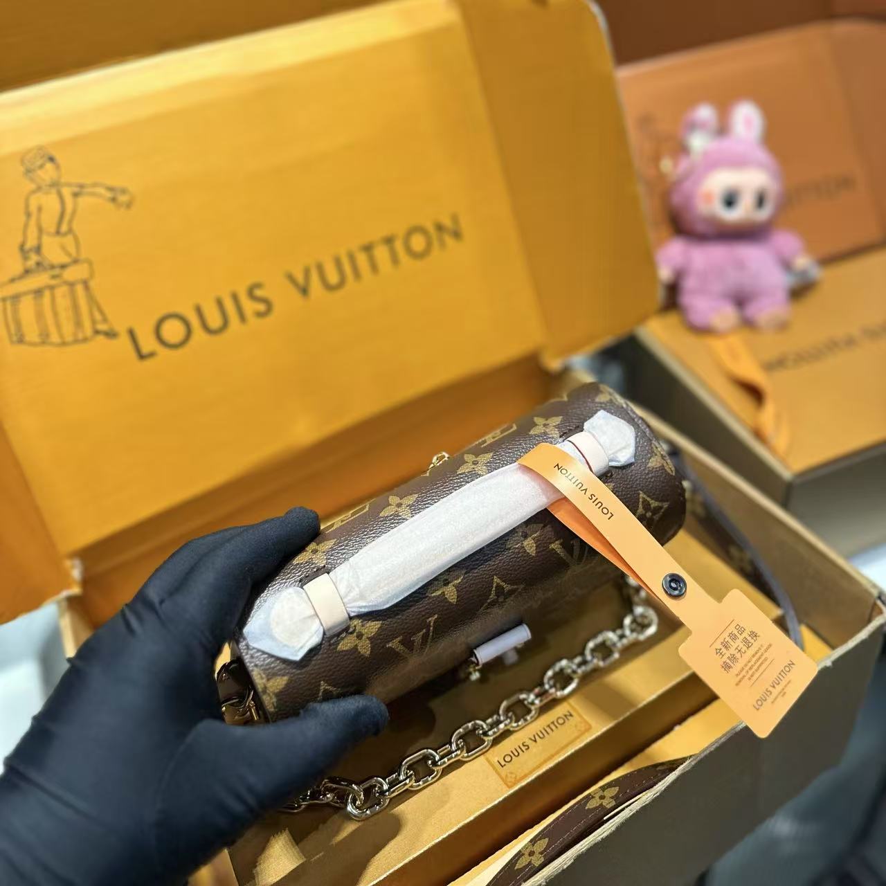 LVの高品質チェーンプリントアンダーアームバッグ【50％割引+送料無料】