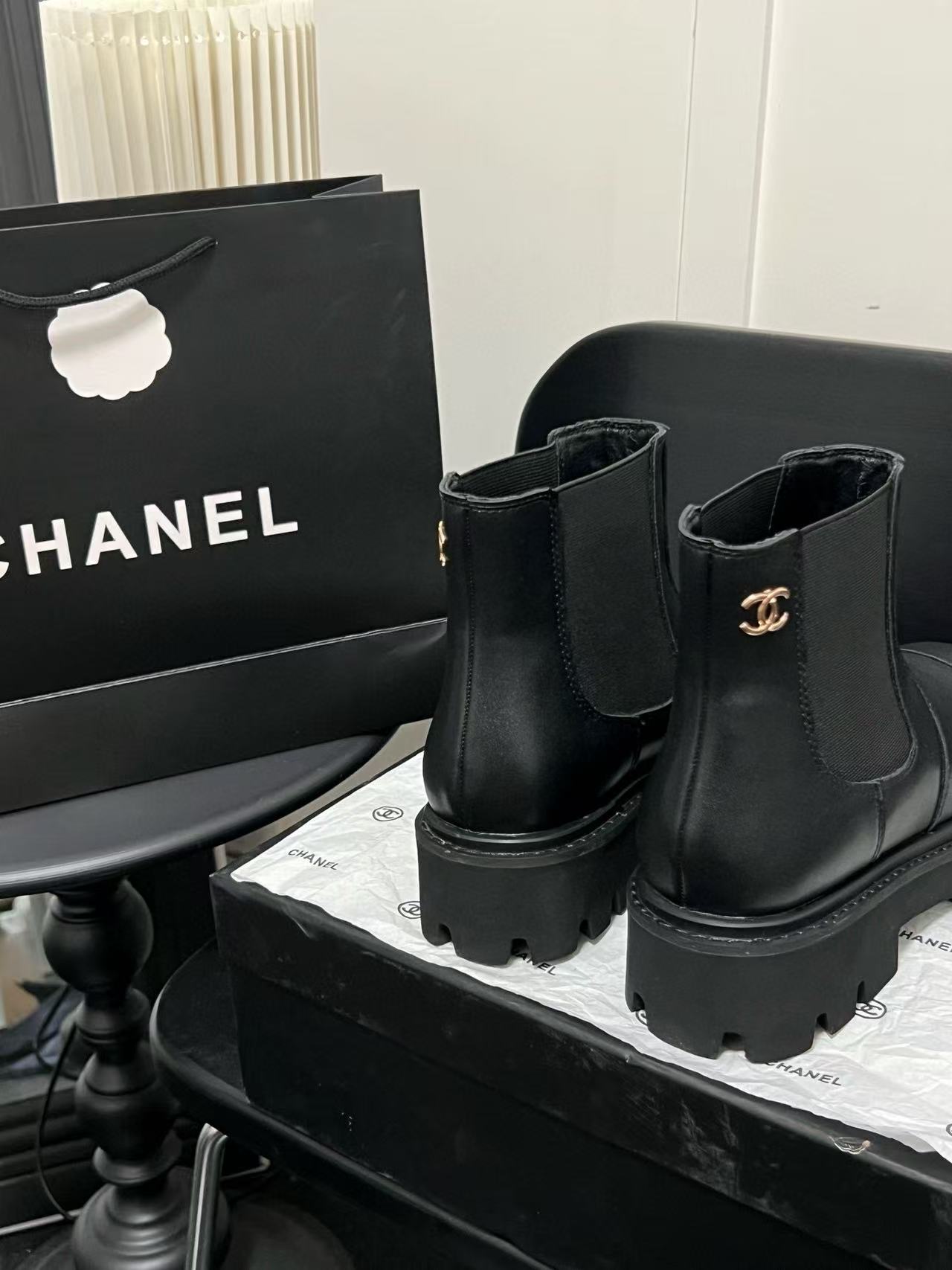 CHANE1 シンプルダブルCショートブーツ【50％割引+送料無料】