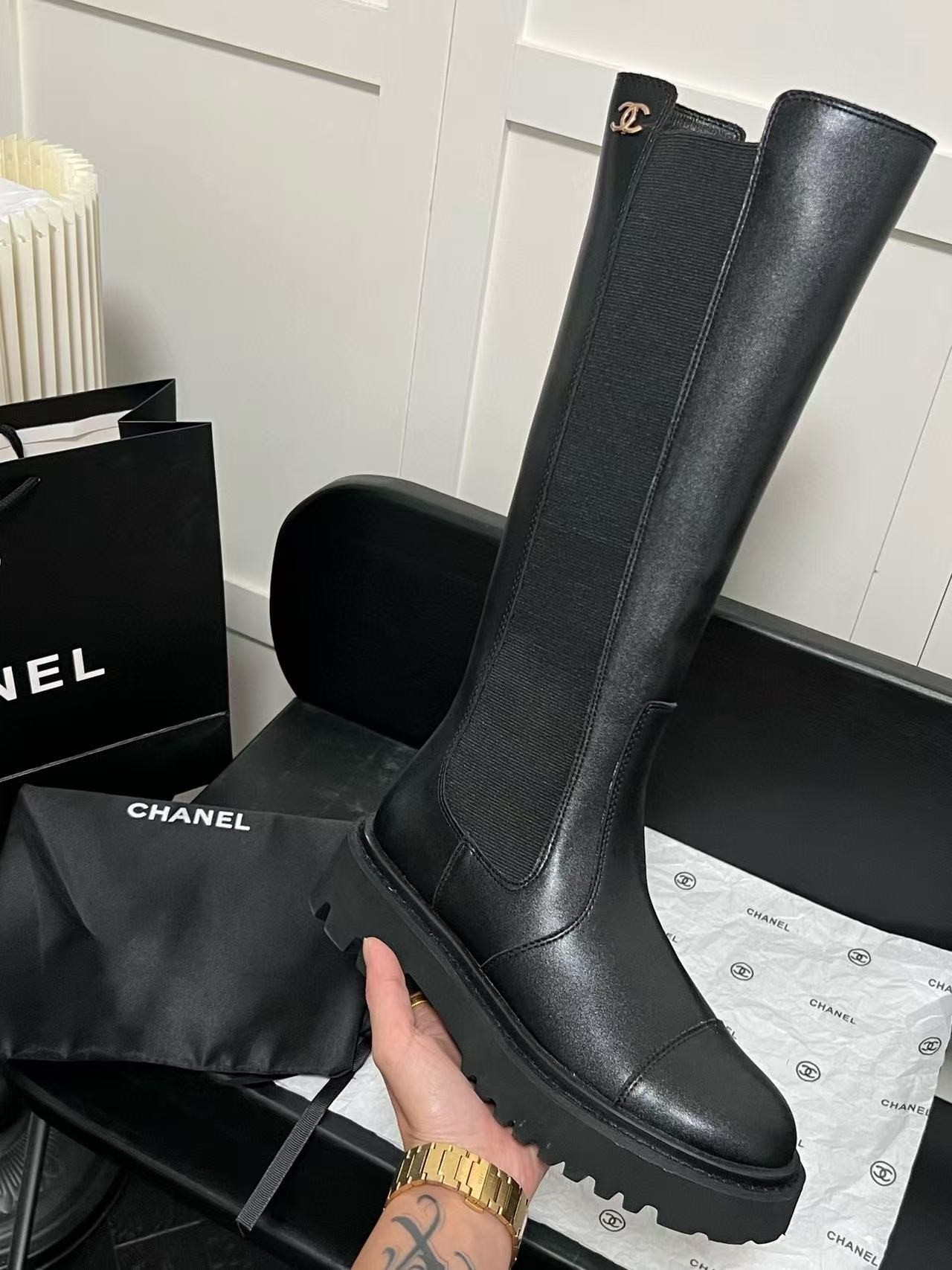 CHANE1 シンプルダブルCロングブーツ【50％割引+送料無料】