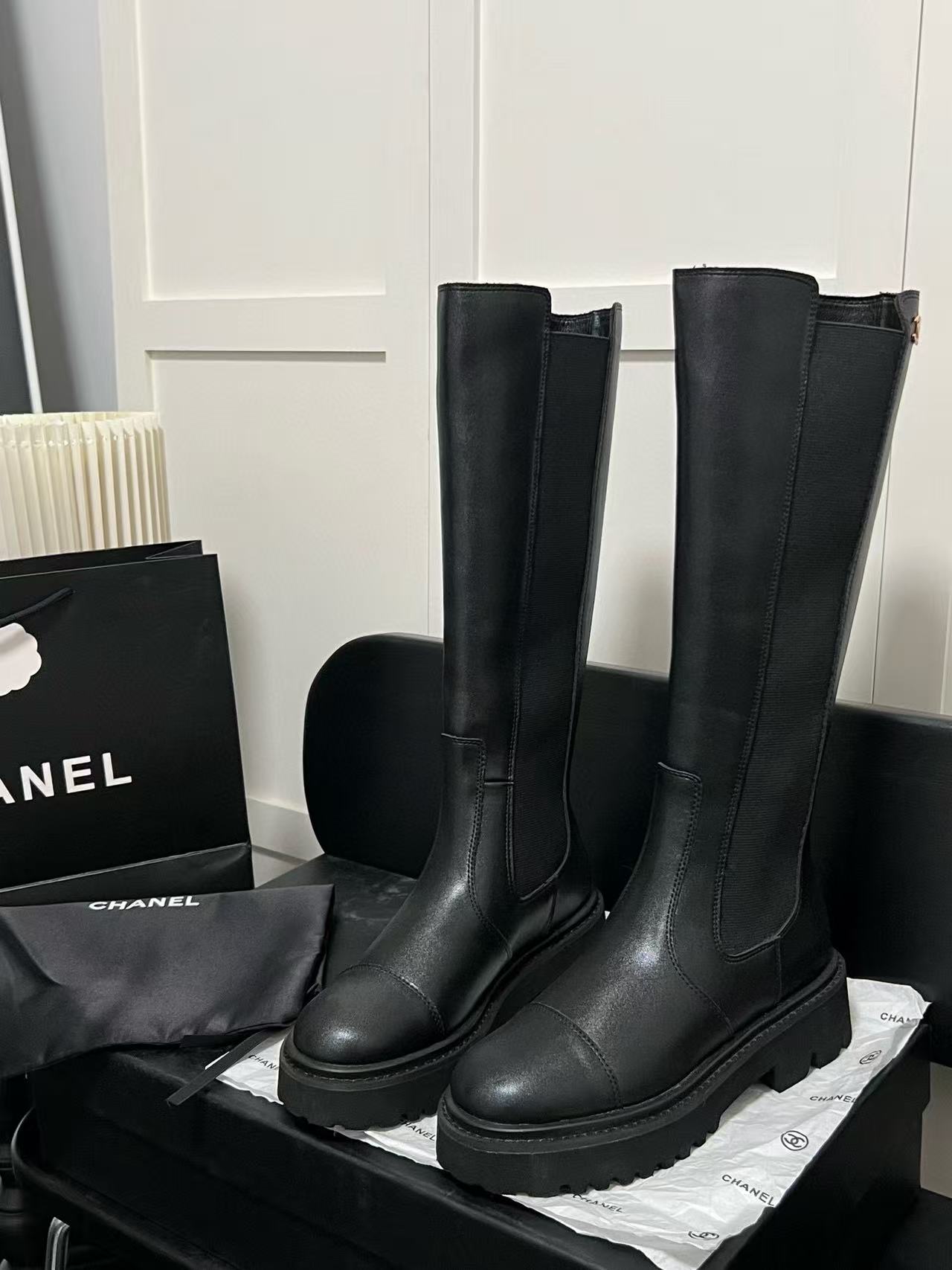 CHANE1 シンプルダブルCロングブーツ【50％割引+送料無料】