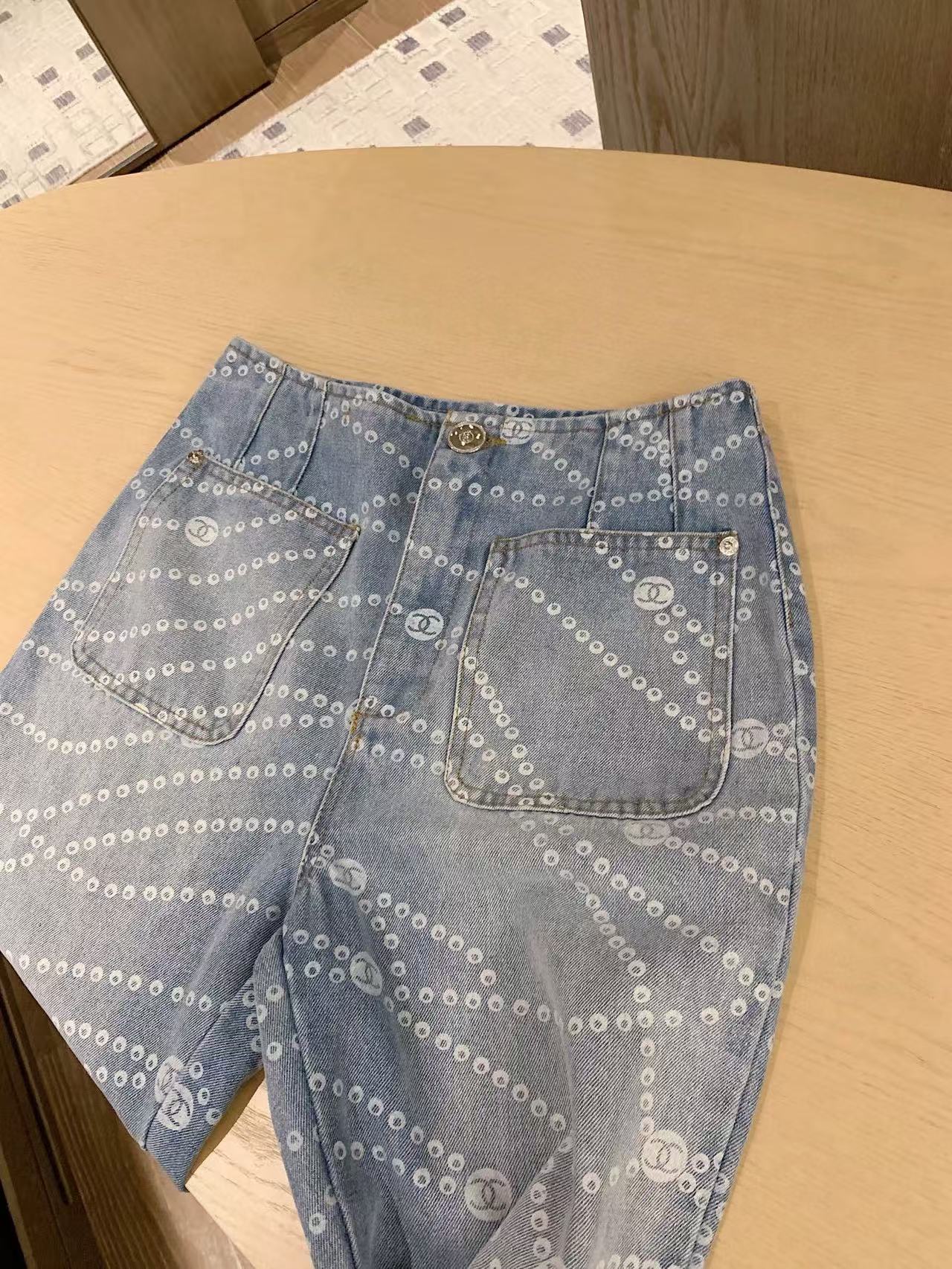 CHANE1 ドットプリントジーンズ【50％割引+送料無料】