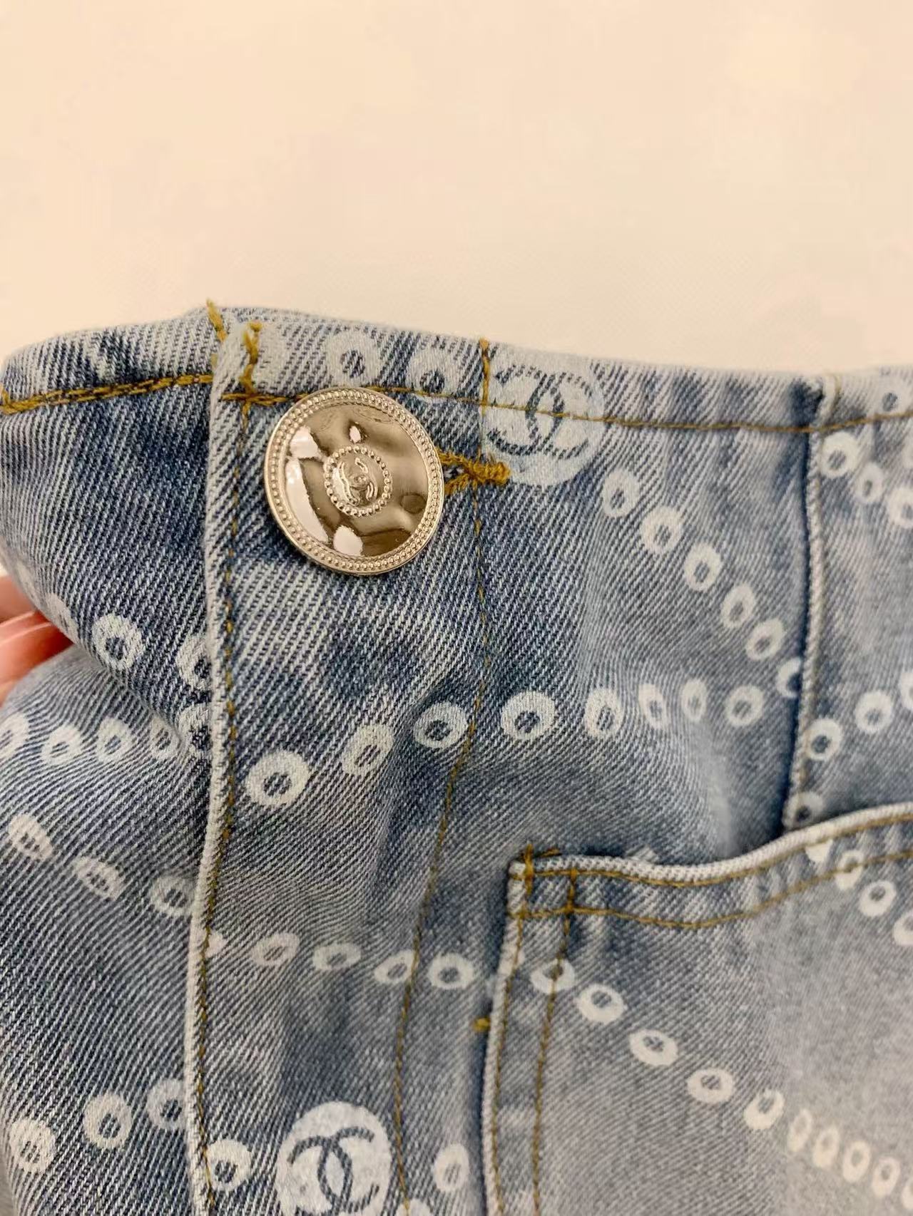 CHANE1 ドットプリントジーンズ【50％割引+送料無料】