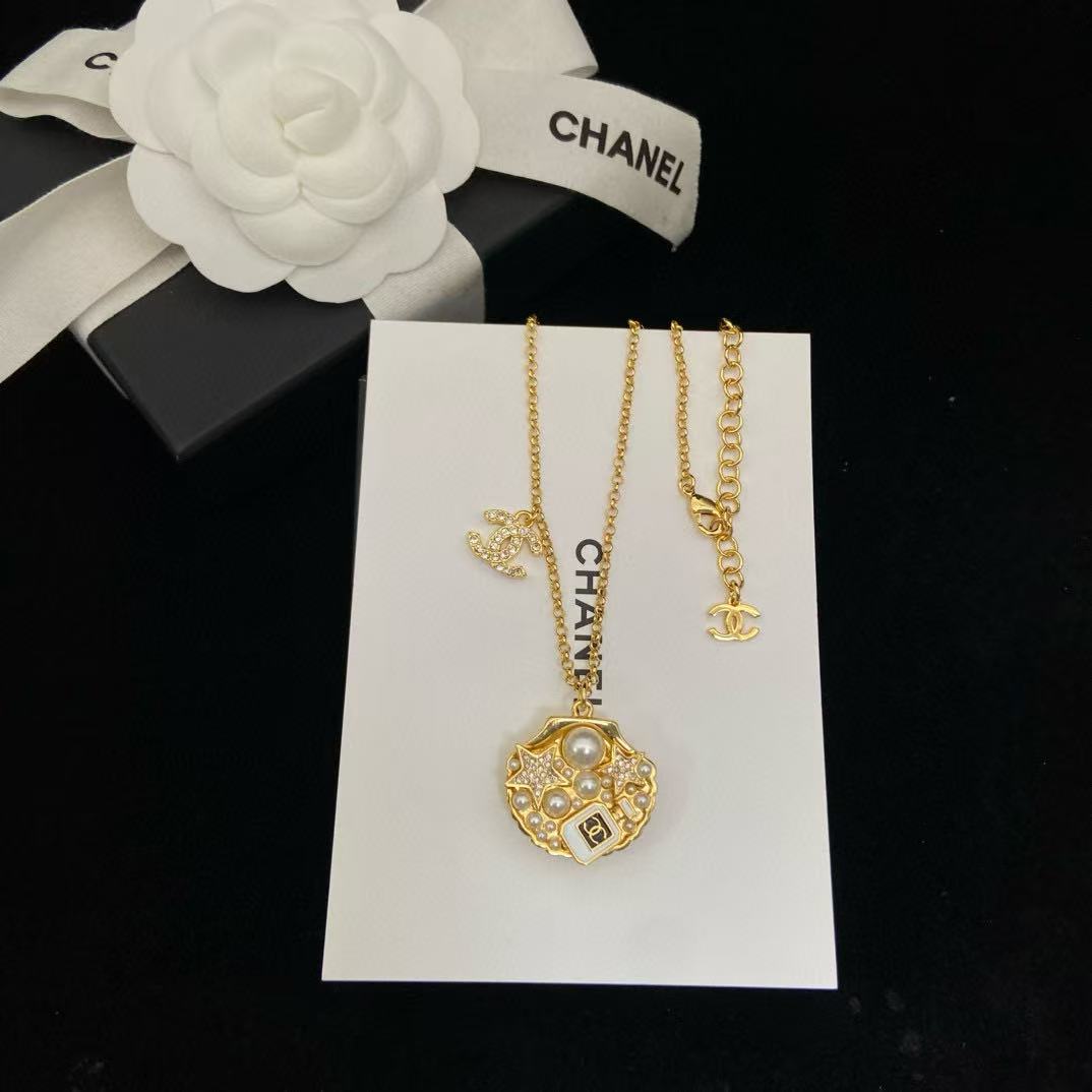 CHANE1 シェルパールネックレス【50％割引+送料無料】