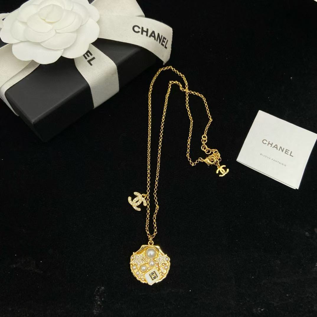 CHANE1 シェルパールネックレス【50％割引+送料無料】