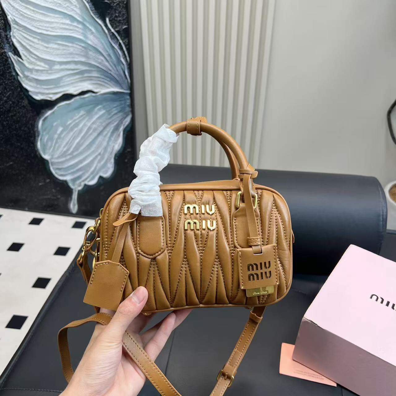 M1UM1U プリーツトートバッグ【50％割引+送料無料】