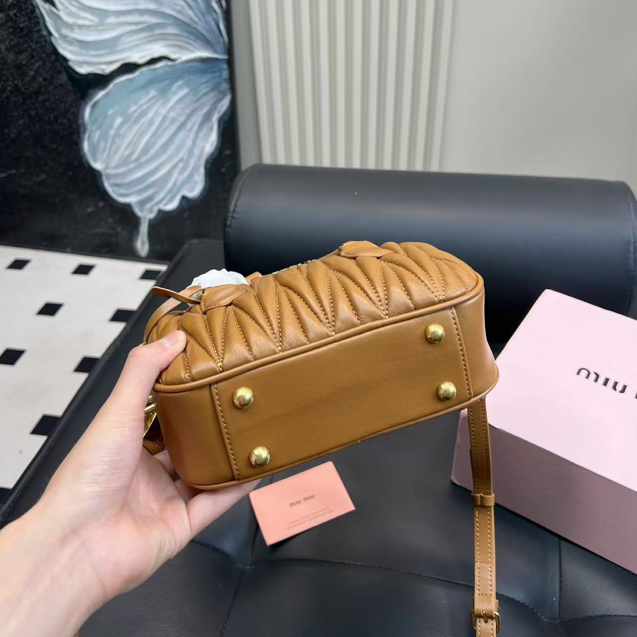 M1UM1U プリーツトートバッグ【50％割引+送料無料】