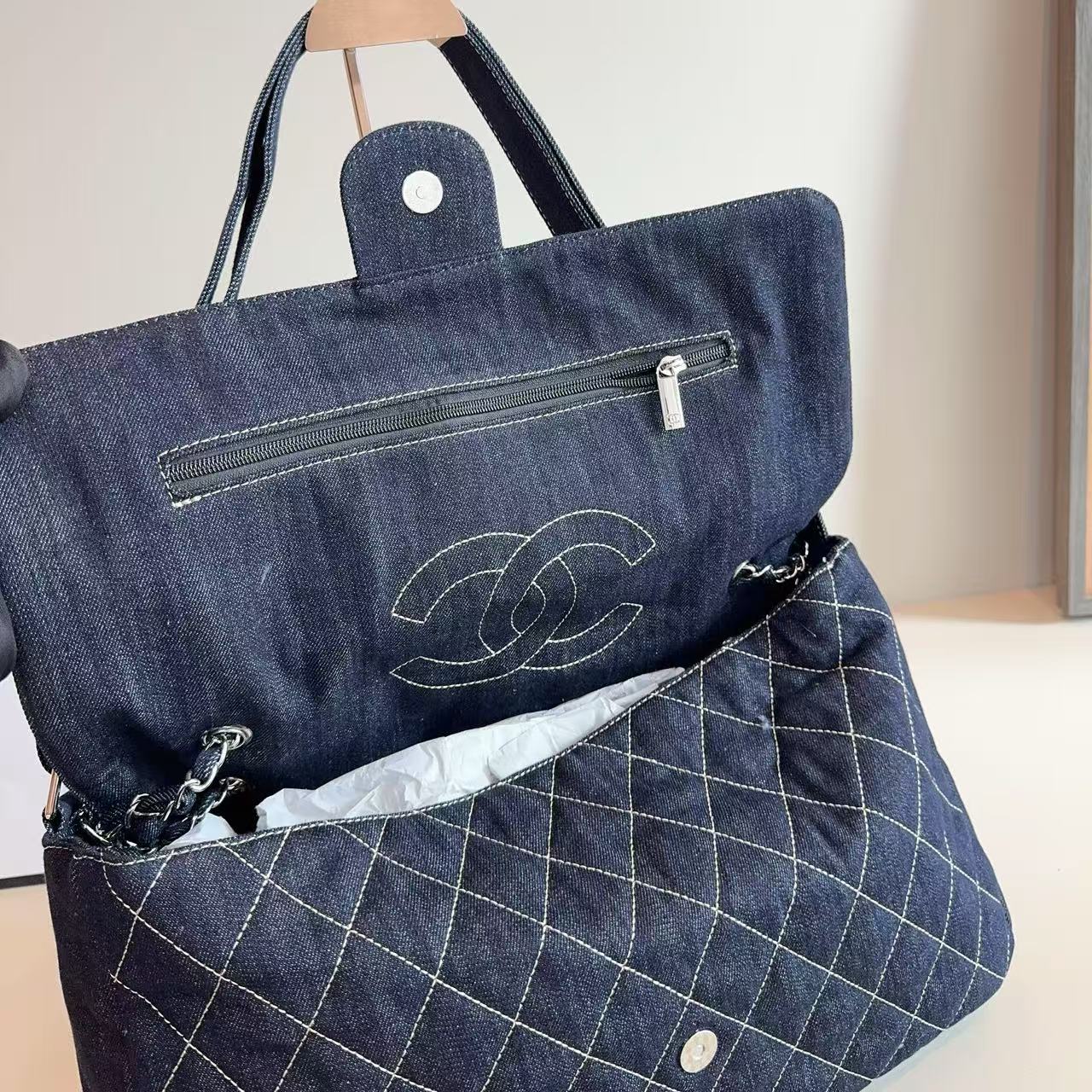 CHANE1 チェーンデニムショルダーバッグ【50％割引+送料無料】